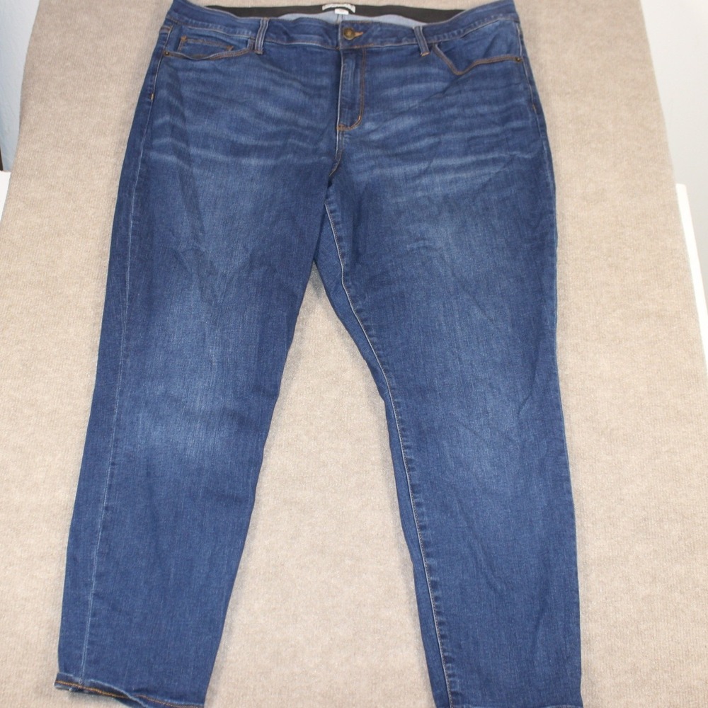 Ava & Viv Womens 22W Skinny Jeans Medium Wash Plus Size Elastic Waist Blue Denim